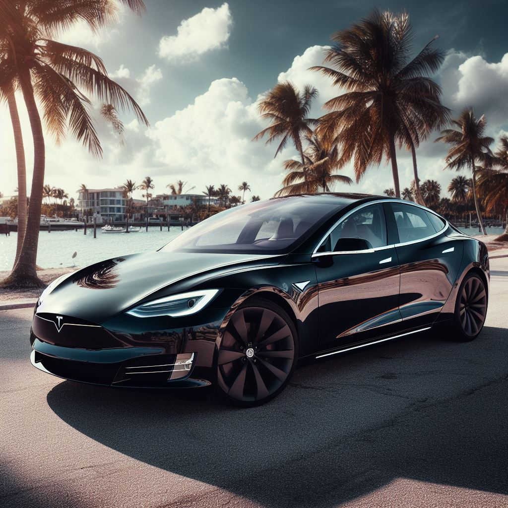Une Échappée Électrique : La Tesla Model S en Vacances à la Plage